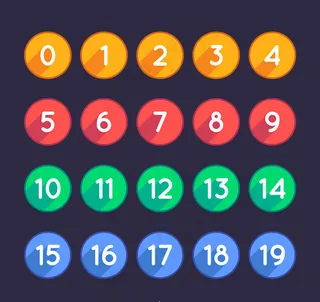 圆形数字艺术字