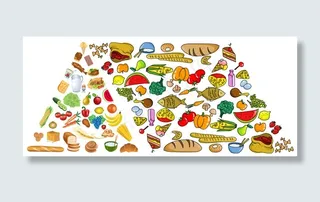 食物金字塔矢量