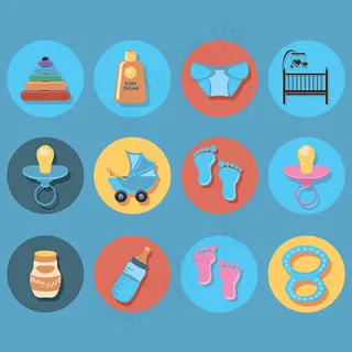 婴儿用品图标,免抠元素