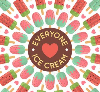 雪糕环无缝背景