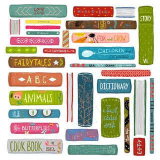 五颜六色的书本