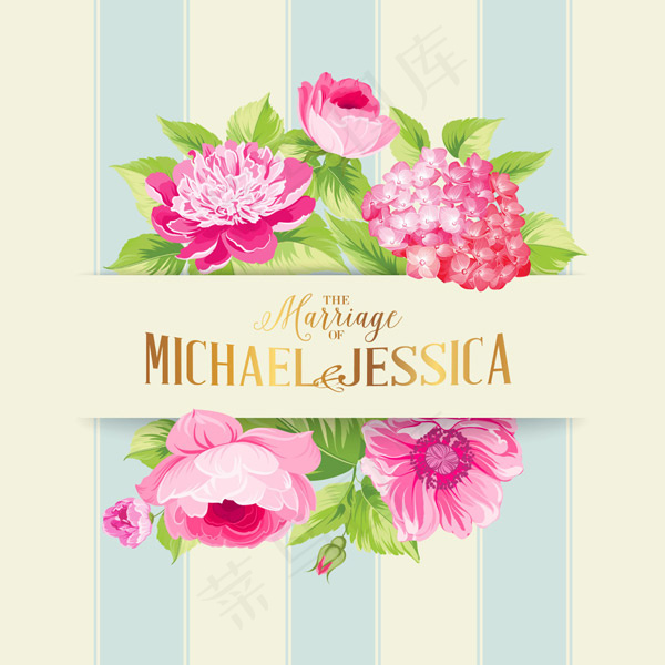 粉红色花朵边框