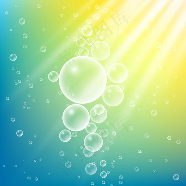 水中气泡背景eps,ai矢量模版下载