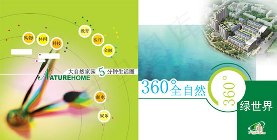 360绿世界地产画(5740X2906(DPI:300))psd模版下载