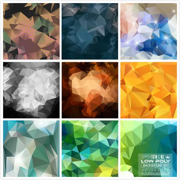 点光低多边形eps,ai矢量模版下载