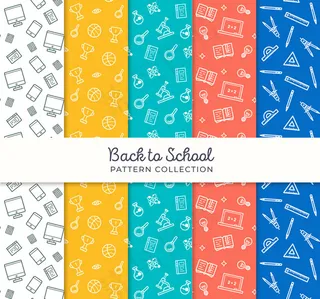 返校元素无缝背景