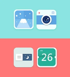 扁平化设计图标,免抠元素