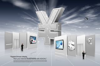 银色商务金融,背景元素