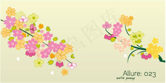 花朵枝头矢量eps,ai矢量模版下载