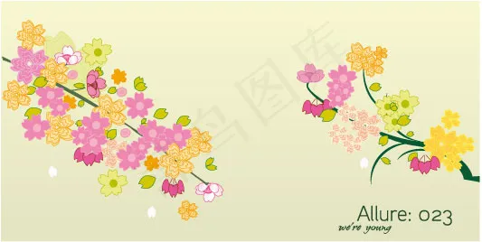 花朵枝头矢量eps,ai矢量模版下载