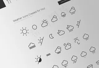 小天气图标,免抠元素