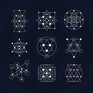 抽象几何图标,免抠元素