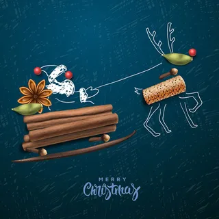 圣诞老人与麋鹿