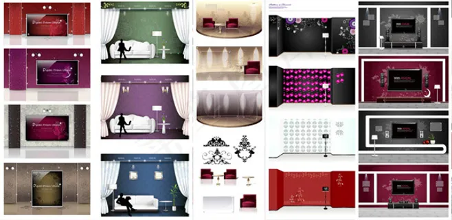 沙发与人物剪影