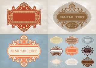 古典怀旧花纹边框