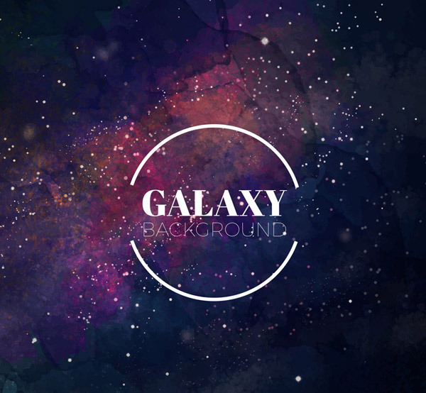 水彩绘星系背景