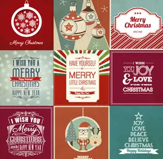 复古圣诞节海报