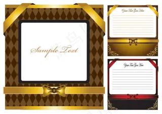 丝带蝴蝶结贺卡