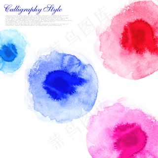 水彩墨圈背景