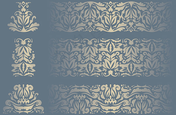 金色花纹底纹背景