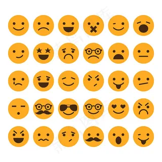 卡通圆形表情