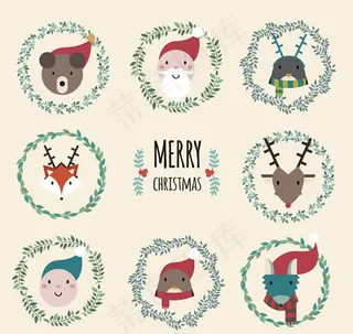 可爱圣诞角色头像