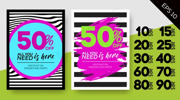 彩色条纹销售海报 彩色条纹销售海报