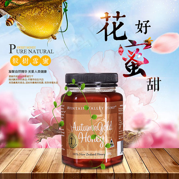花蜜淘宝主图psd模版下载