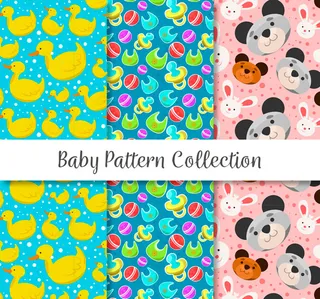 婴儿元素无缝背景