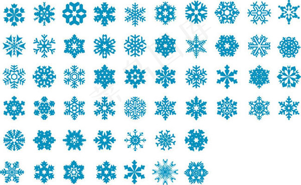 雪花图标矢量,免抠元素eps,ai矢量模版下载