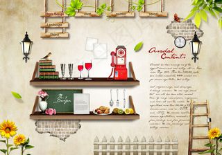 墙壁上的装饰物