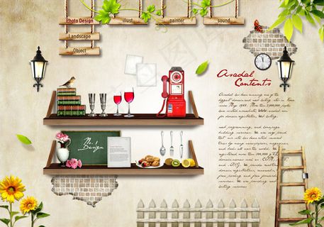 墙壁上的装饰物 墙壁上的装饰物