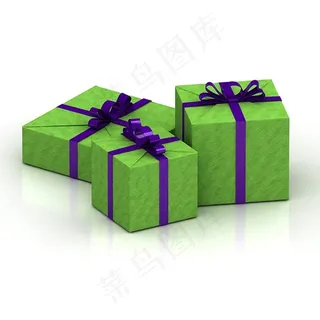 彩带礼品盒模型