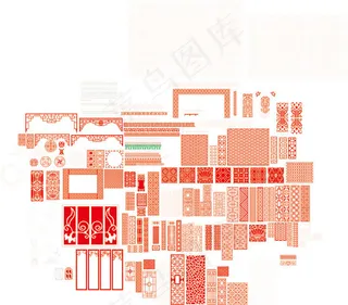 传统花纹花边雕花