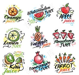 果汁标志矢量