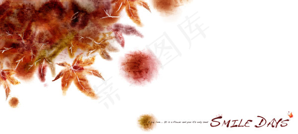 棕褐色的树叶(4724X2126(DPI:300))psd模版下载
