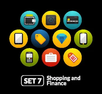 时尚购物图标,免抠元素