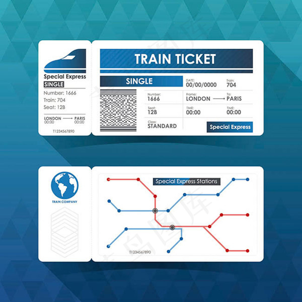 地铁门票矢量eps,ai矢量模版下载