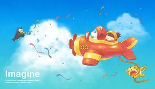 开飞机的小朋友