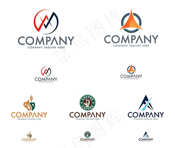 咖啡店与抽象标志