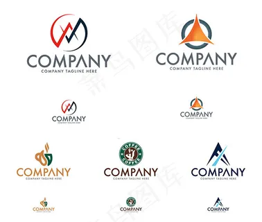 咖啡店与抽象标志