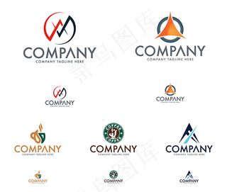 咖啡店与抽象标志