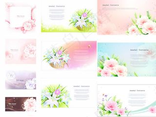 梦幻百合花背景,背景元素