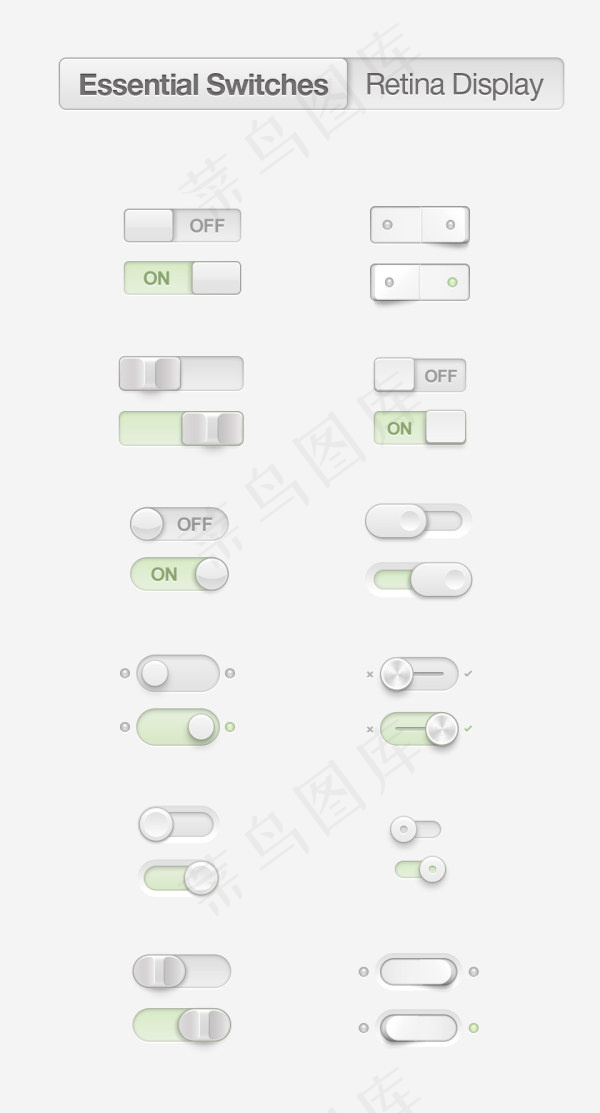 开关图标汇集,免抠元素psd模版下载