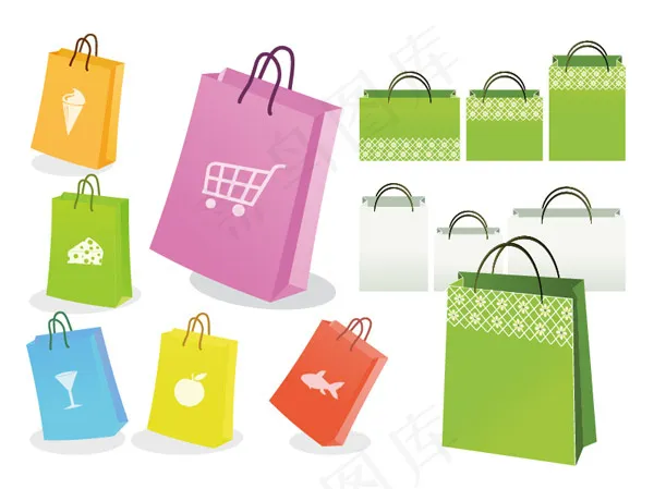 手挽袋矢量eps,ai矢量模版下载