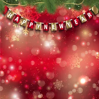 红色新年背景