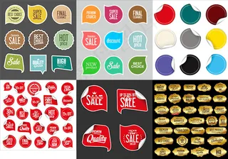 促销标签矢量,免抠元素