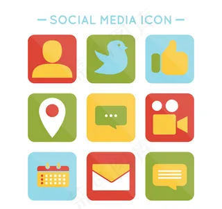 社交媒体图标,免抠元素