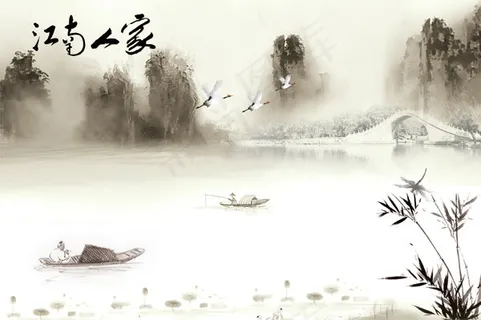 江南人家水墨 江南人家水墨