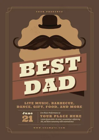 复古父亲节海报